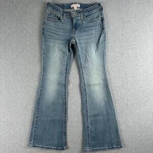 Lucky Brand Jeans Low Rise Flare Boot Cut Women's 2 / 26 A Light Wash Whiskering